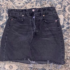 Black jean skirt